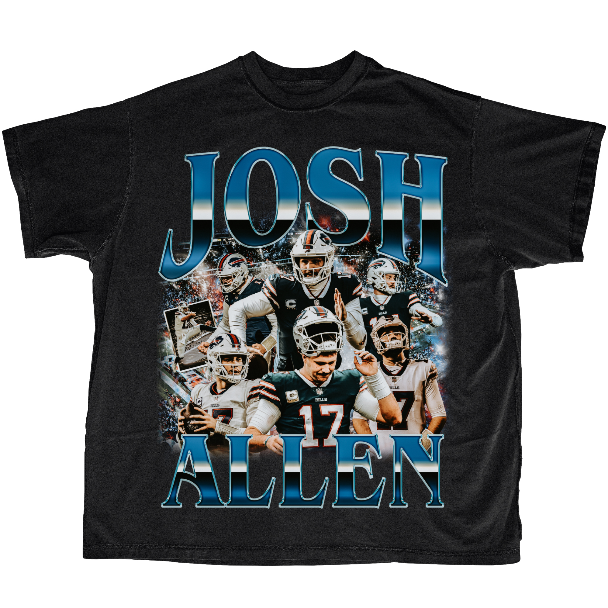 Josh Allen #17 Buffalo Bills - Vintage Bootleg Tee