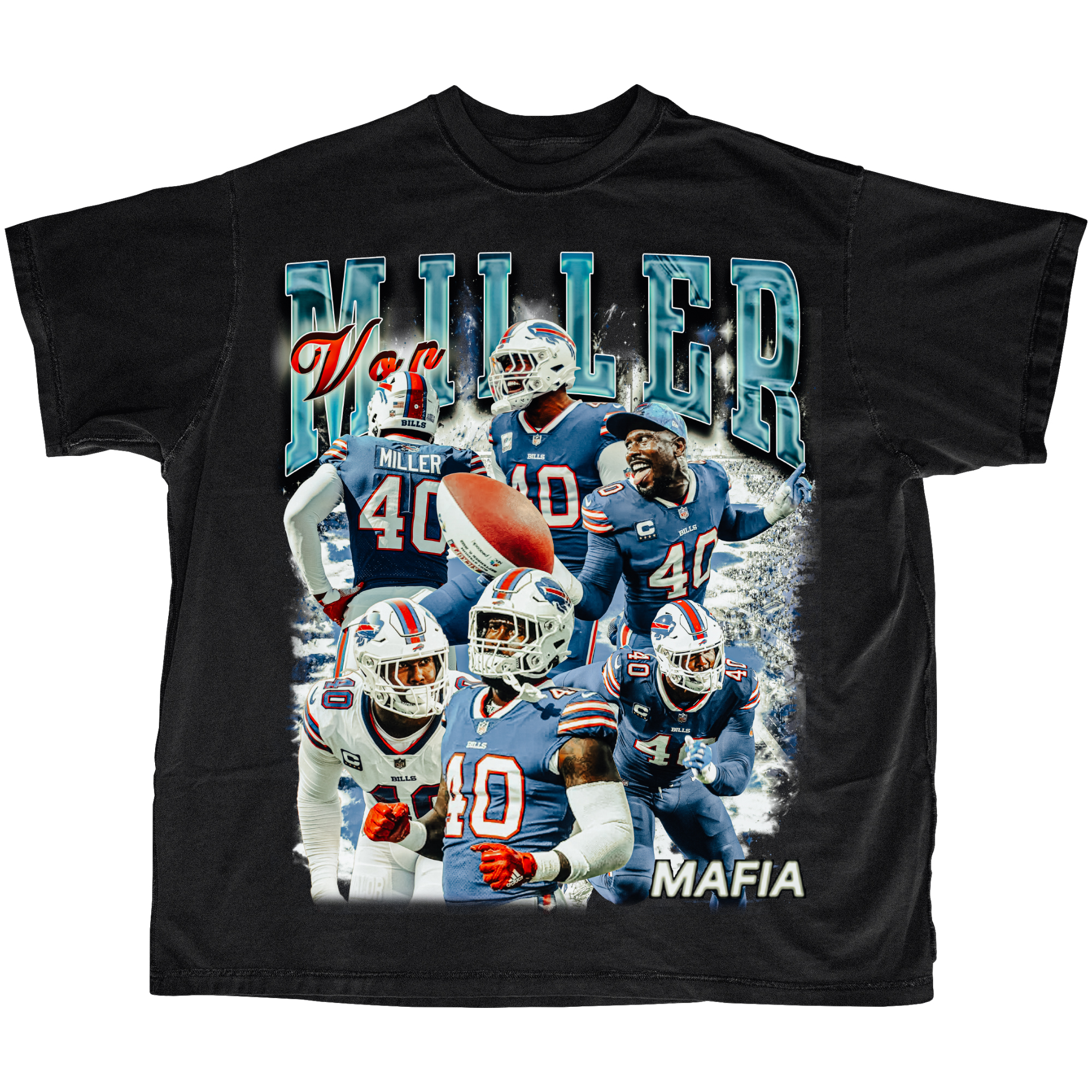 Von Miller Graphic Tee - Vintage Bootleg Tee